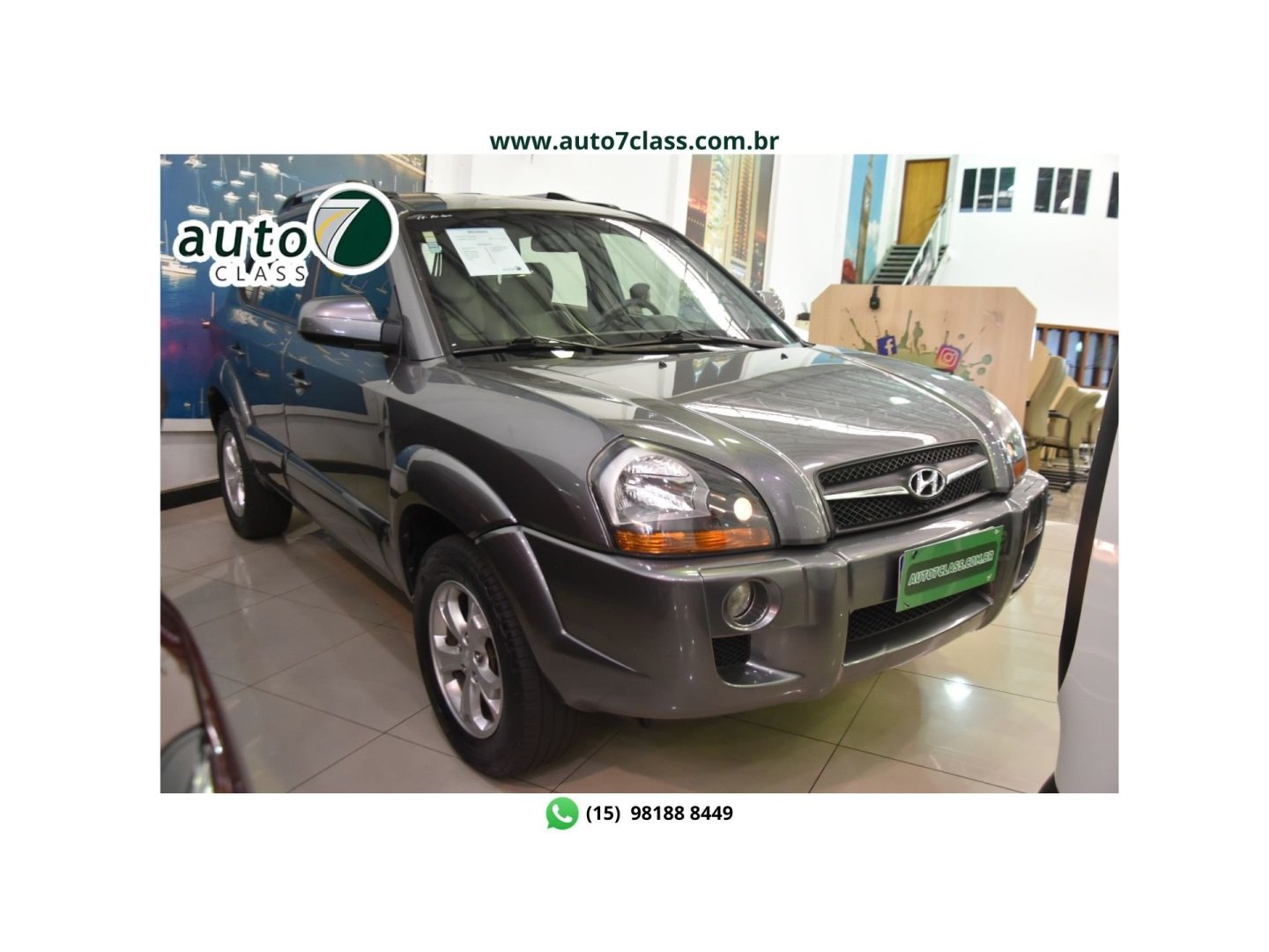 HYUNDAI TUCSON 2.0 MPFI GLS 16V 143CV 2WD FLEX 4P AUTOMÁTICO Cinza - Auto7 Class